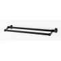 Alno Cube 25" Wide Double Rod Solid Brass Bathroom Towel Bar Bronze