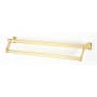 Alno Cube 25" Wide Double Rod Solid Brass Bathroom Towel Bar Unlacquered Brass