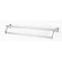 Alno Cube 25" Wide Double Rod Solid Brass Bathroom Towel Bar Polished Nickel