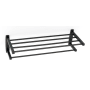 Alno Cube Modern 26" W Solid Brass Towel Rack with Towel Bar Chocolate Bronze