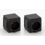 Alno Cube Shower Rod Mounting Bracket Set Chocolate Bronze
