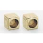 Alno Cube Shower Rod Mounting Bracket Set Unlacquered Brass