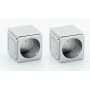 Alno Cube Shower Rod Mounting Bracket Set Polished Nickel