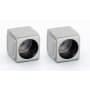 Alno Cube Shower Rod Mounting Bracket Set Satin Nickel