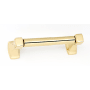 Alno Cube 7-1/2" Wide Double Post Toilet Paper Holder Unlacquered Brass