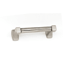 Alno Cube 7-1/2" Wide Double Post Toilet Paper Holder Satin Nickel