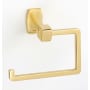Alno Cube Modern 5.5"W Hook Style Slide On Toilet Paper Holder - Made From Solid Brass Unlacquered Brass
