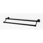 Alno Royale 24" Wide Traditional Solid Brass Two Tier Double Bathroom Towel Bar Bronze