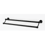 Alno Royale 24" Wide Traditional Solid Brass Two Tier Double Bathroom Towel Bar Chocolate Bronze