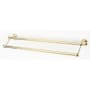 Alno Royale 24" Wide Traditional Solid Brass Two Tier Double Bathroom Towel Bar Unlacquered Brass