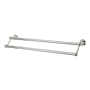 Alno Royale 24" Wide Traditional Solid Brass Two Tier Double Bathroom Towel Bar Polished Nickel