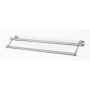 Alno Royale 24" Wide Traditional Solid Brass Two Tier Double Bathroom Towel Bar Satin Nickel