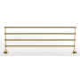 Alno Royale 26"W Solid Brass Wall Mounted Towel Rack with 4 Towel Bars Polished Brass