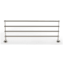 Alno Royale 26"W Solid Brass Wall Mounted Towel Rack with 4 Towel Bars Polished Nickel