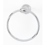 Alno Royale 6" Diameter Traditional Solid Brass Bathroom Towel Ring Polished Chrome