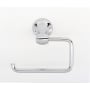 Alno Royale Solid Brass 5-1/2" W Euro Single Hook Slide On Toilet Paper Holder Polished Chrome