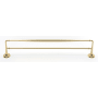 Alno Charlie's 24" Wide 2 Bar Solid Brass Double Towel Bar Polished Brass