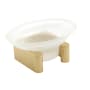 Alno Luna Free Standing Glass Soap Dish with Brass Base Polished Brass