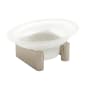 Alno Luna Free Standing Glass Soap Dish with Brass Base Polished Nickel