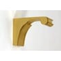 Alno Luna 1 Inch Wide Glass Shelf Mounting Brackets Unlacquered Brass