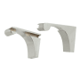 Alno Luna 1 Inch Wide Glass Shelf Mounting Brackets Polished Chrome