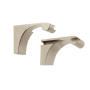 Alno Luna 1 Inch Wide Glass Shelf Mounting Brackets Polished Nickel