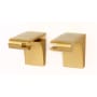 Alno Luna 1 Inch Wide Glass Shelf Mounting Brackets Satin Brass