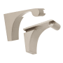 Alno Luna 1 Inch Wide Glass Shelf Mounting Brackets Satin Nickel