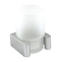 Alno Luna 3" Wide Wall Mounted Frosted Glass Bathroom Tumbler with Solid Brass Mount Polished Chrome
