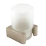 Alno Luna 3" Wide Wall Mounted Frosted Glass Bathroom Tumbler with Solid Brass Mount Polished Nickel