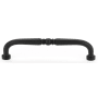 Alno Traditional 6" Center to Center Single Knuckle Solid Brass Cabinet Handle / Drawer Pull Matte Black