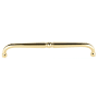 Alno Traditional 6" Center to Center Single Knuckle Solid Brass Cabinet Handle / Drawer Pull Unlacquered Brass