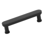 Alno Moderne 3" Center to Center Flat Oval Bar Solid Brass Cabinet Handle / Drawer Pull Matte Black