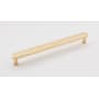 Alno Moderne 8" Center to Center Flat Bar Solid Brass Cabinet Handle / Drawer Pull Unlacquered Brass