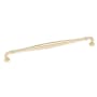 Alno Charlie's 12" Center to Center Classic Traditional Solid Brass Cabinet Handle / Drawer Pull Unlacquered Brass