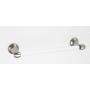 Alno Royale 24" Wide Acrylic Rod Bathroom Towel Bar with Solid Brass Mounts Polished Nickel
