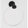 Alno Royale Acrylic 6 Inch Diameter Towel Ring Matte Black