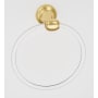 Alno Royale Acrylic 6 Inch Diameter Towel Ring Unlacquered Brass
