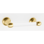 Alno Royale Modern Acrylic 6-1/4" Wide Double Post Toilet Paper Holder Polished Brass