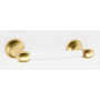 Alno Royale Modern Acrylic 6-1/4" Wide Double Post Toilet Paper Holder Unlacquered Brass