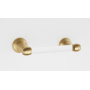 Alno Royale Modern Acrylic 6-1/4" Wide Double Post Toilet Paper Holder Satin Brass