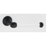 Alno Royale Modern 7-1/16" Wide Single Post Slide On Toilet Paper Holder with Acrylic Post Matte Black
