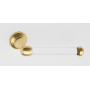 Alno Royale Modern 7-1/16" Wide Single Post Slide On Toilet Paper Holder with Acrylic Post Unlacquered Brass