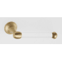 Alno Royale Modern 7-1/16" Wide Single Post Slide On Toilet Paper Holder with Acrylic Post Satin Brass
