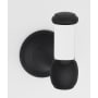 Alno Royale 1-3/4"W Contemporary Luxe Acrylic Single Robe / Towel Bathroom Hook with Solid Brass Mount Matte Black