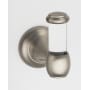 Alno Royale 1-3/4"W Contemporary Luxe Acrylic Single Robe / Towel Bathroom Hook with Solid Brass Mount Satin Nickel