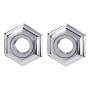 Alno Contemporary Hexagon Grab Bar Bracket Anchors from the Nicole Collection Polished Chrome