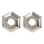 Alno Contemporary Hexagon Grab Bar Bracket Anchors from the Nicole Collection Polished Nickel