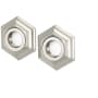 Alno Contemporary Hexagon Grab Bar Bracket Anchors from the Nicole Collection Satin Nickel
