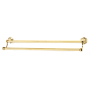 Alno Nicole 30 Inch Wide Double Towel Bar Unlacquered Brass